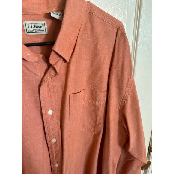 L.L. Bean Lot of 3 LS ButtonUpShirts Tan Plaid/Pink/Coral Size XXL - Picture 9 of 10